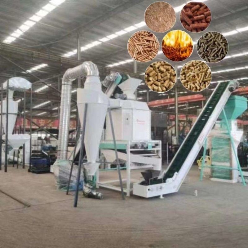 0.5 - 10 TPH ধারণক্ষমতার কাঠের বড়ি উৎপাদন লাইন 6mm-12mm বায়োমাস উৎপাদন লাইন