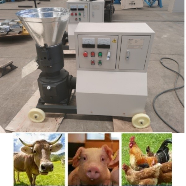 80-1000kg ক্ষমতা ডিজেল / মোটর চালিত পশু ফিড Pellet Machine Feed Pellet Mill সহজে পোল্ট্রি ফিড তৈরি করা