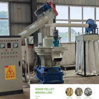 55kw বায়োমাস পেলেট উত্পাদন লাইন 800-1000kg/H রিং ডাই পেলেট উত্পাদন লাইন