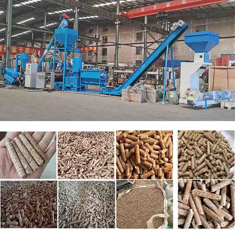 600-800kg/H কাঠের বড়ি উৎপাদন লাইন বায়োমাস পেলেট মেকিং মেশিন ফ্ল্যাট ডাই