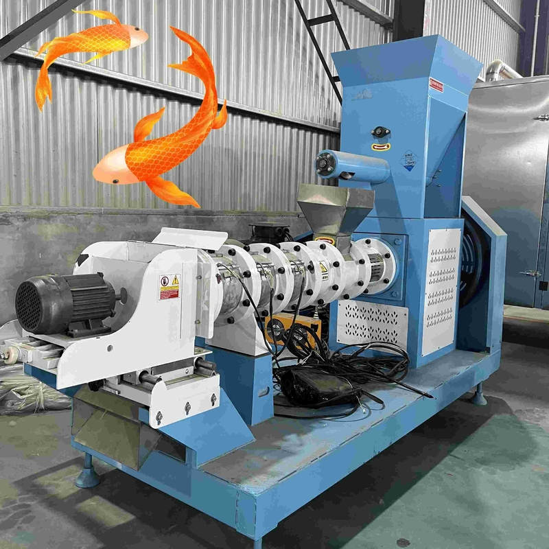 100-500kg/h 0.75kw স্ক্রু কনভেয়ার সহ ফ্লোটিং ফিশ ফিড উত্পাদন লাইন 1-12 মিমি