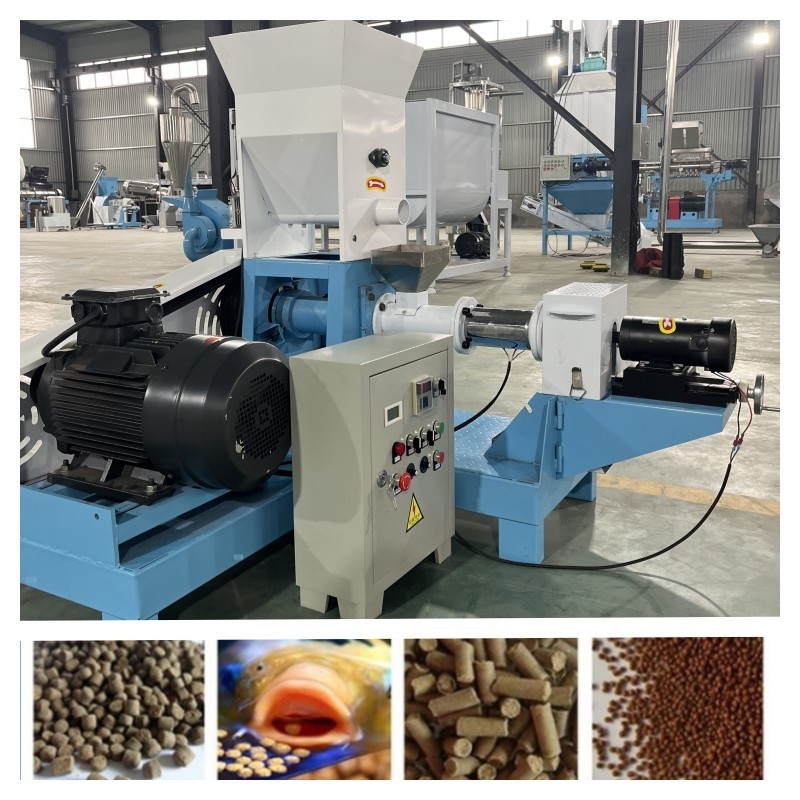 100-500kg/h 0.75kw স্ক্রু কনভেয়ার সহ ফ্লোটিং ফিশ ফিড উত্পাদন লাইন 1-12 মিমি