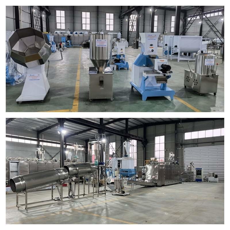 0.5-2t/H ফ্লোটিং ফিশ ফিড উত্পাদন লাইন 1-12 মিমি মোল্ড ডগ ফুড এক্সট্রুডার সহ