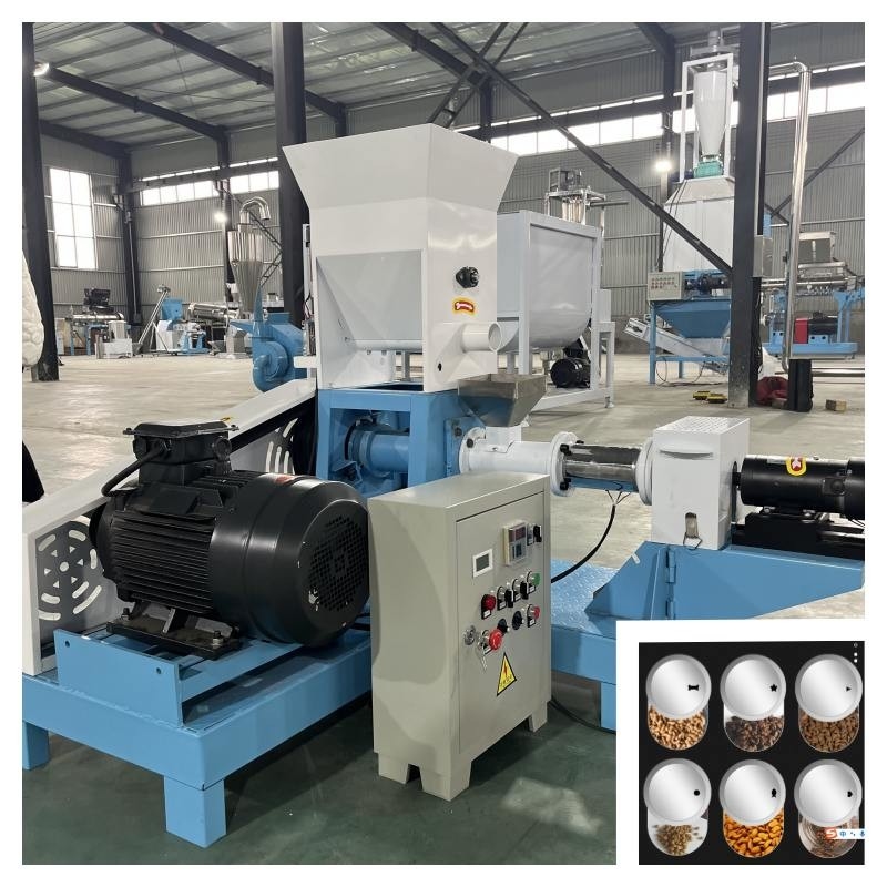 200-250kg/H বৈদ্যুতিক শুকনো টাইপ মাছের খাদ্য extruder সঙ্গে 6 ছাঁচ