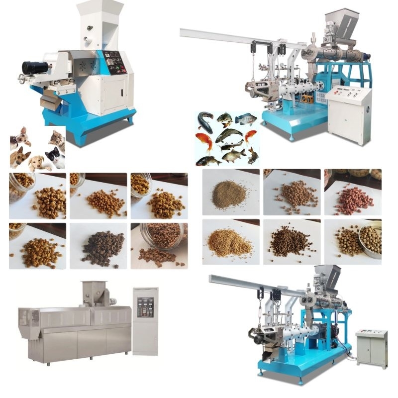 50-2000 কেজি/এইচ ডুবে যাওয়া / ফ্লোটিং ফিশ ফিড এক্সট্রুডার লাইন সহ পেলেট সাইজ 0.8-12 মিমি