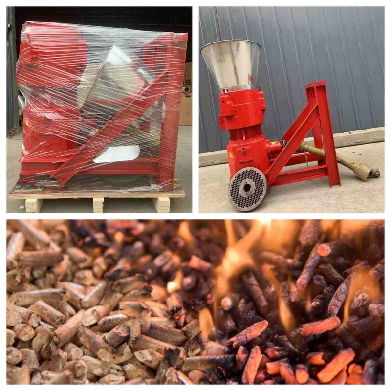 10-80hp ট্র্যাক্টর ড্রাইভ PTO 300kg/hWood পেলেট মিল 6mm বায়োমাস পেলেট তৈরির জন্য