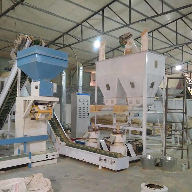 প্রতি ঘন্টায় 2 টন পশু খাদ্য পেলেট উৎপাদন লাইন চিকেন পেলেট মিল পশু খাদ্য