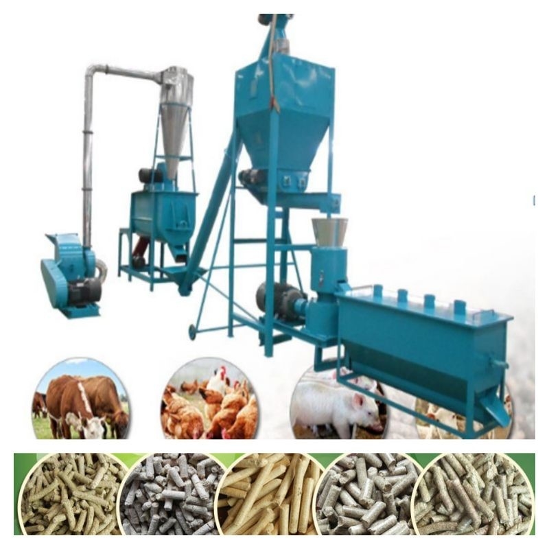 3kw-30kw ফিড পেলেট মিল 50-1200kg/H 2.5-12mm লাইভস্টক পেলেট মিল মেশিন
