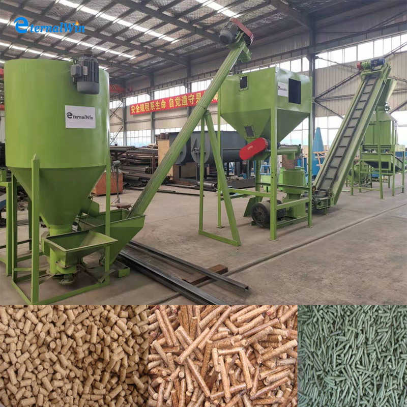 1-10 T/H পশুর খাদ্য পেলট উৎপাদন লাইন লাইভস্টক পোল্ট্রি পেলেট মেকিং মেশিন