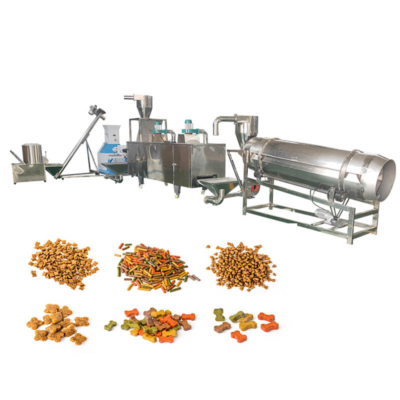 100-500Kg/H পোষা প্রাণীর ফিড পেলেট মেশিন ডগ ফুড প্রোডাকশন লাইন স্টেইনলেস স্টীল