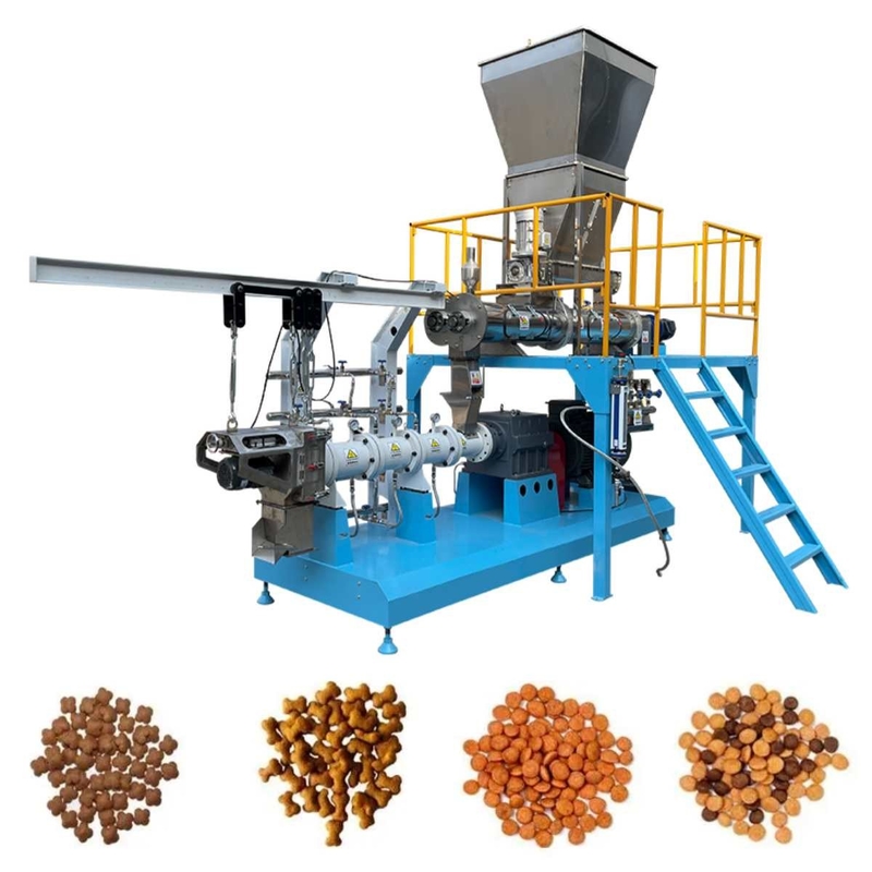 500-1000kg/H শুকনো ধরনের ফিশ ফিড এক্সট্রুডার টুইন স্ক্রু চিংড়ি ফিড পেলেট মিল