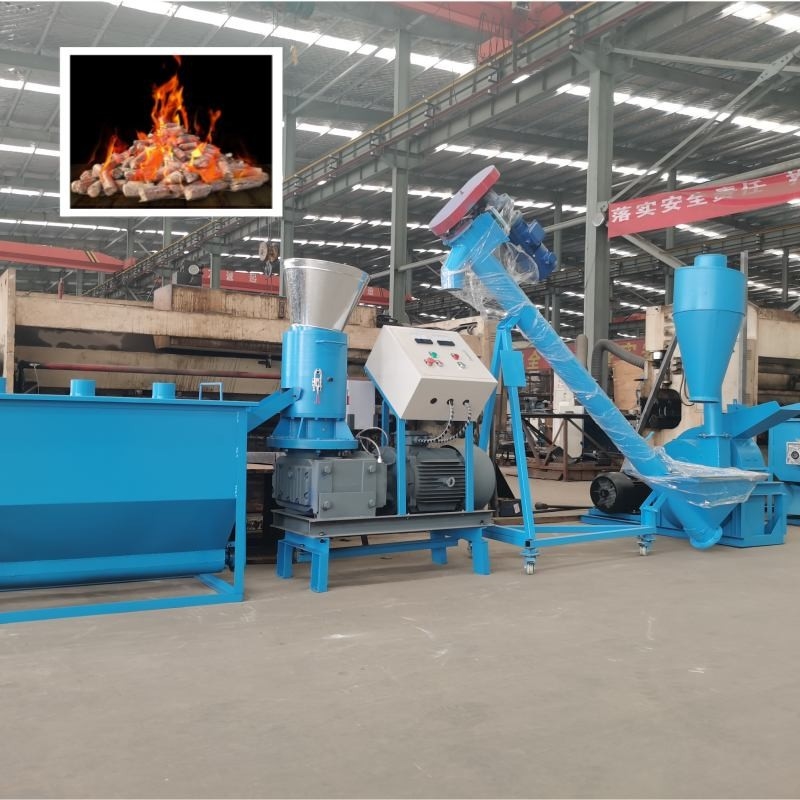 ছোট উড পেলেট প্রসেসিং প্ল্যান্ট 400-600kg/H উড পেলেট প্রোডাকশন প্ল্যান্ট CE