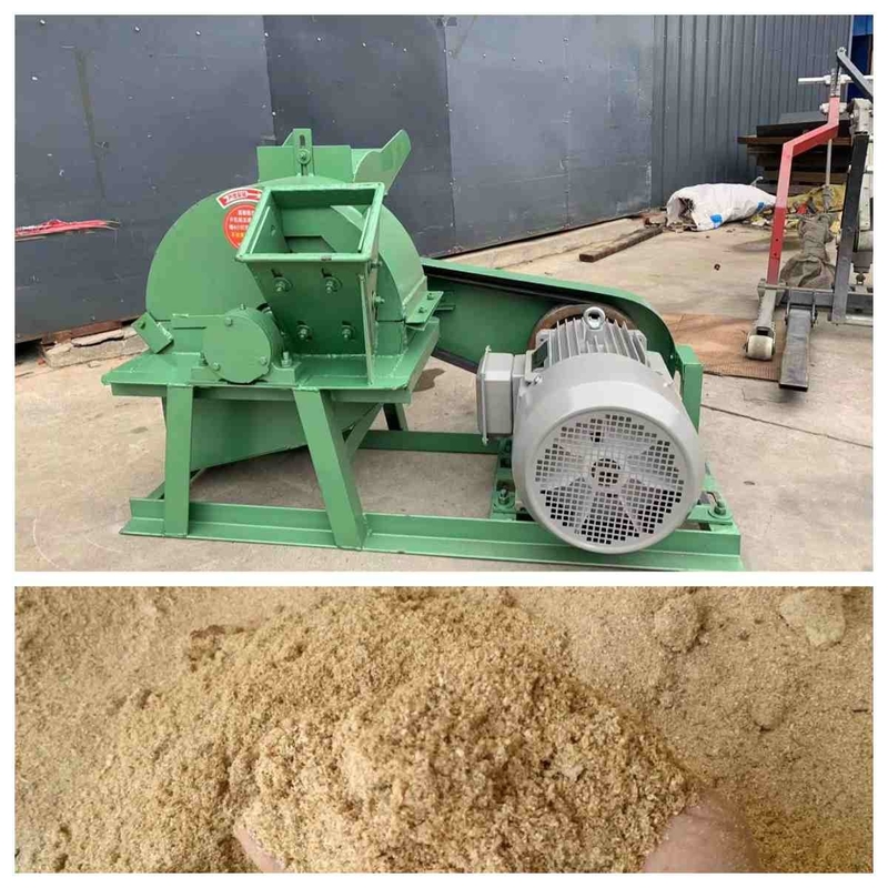 500kg/H 11kw লগ কাঠ করাত মেশিন জিন্ডার শেডার কাঠের করাতের জন্য ছোট পেষণকারী