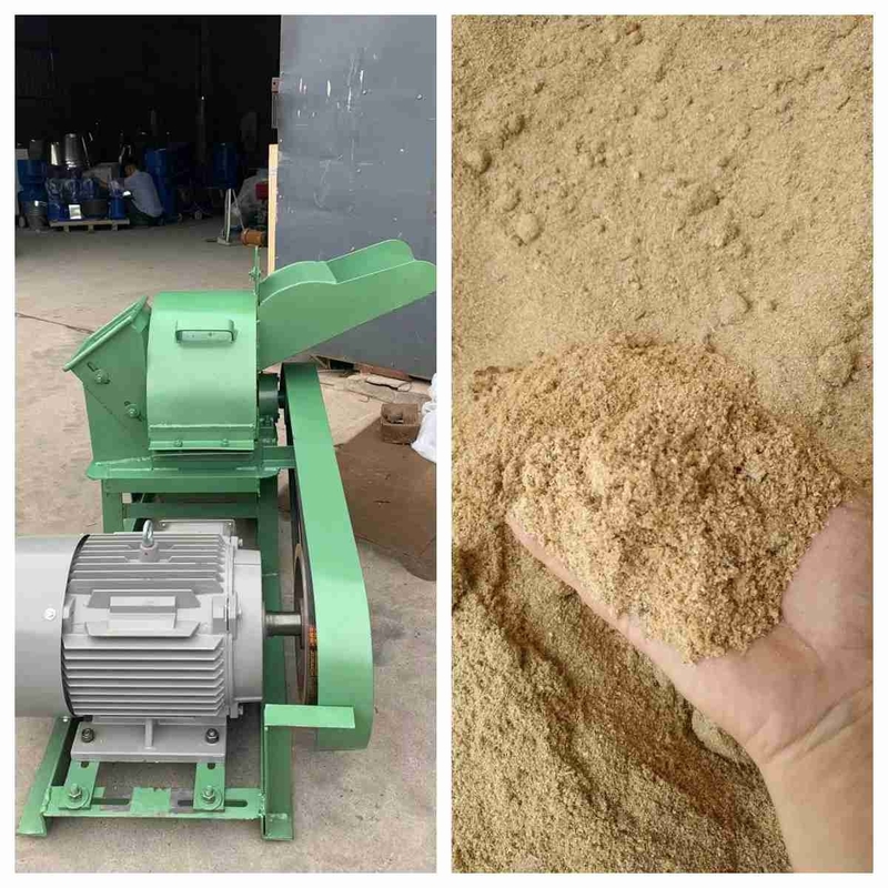 500kg/H 11kw লগ কাঠ করাত মেশিন জিন্ডার শেডার কাঠের করাতের জন্য ছোট পেষণকারী