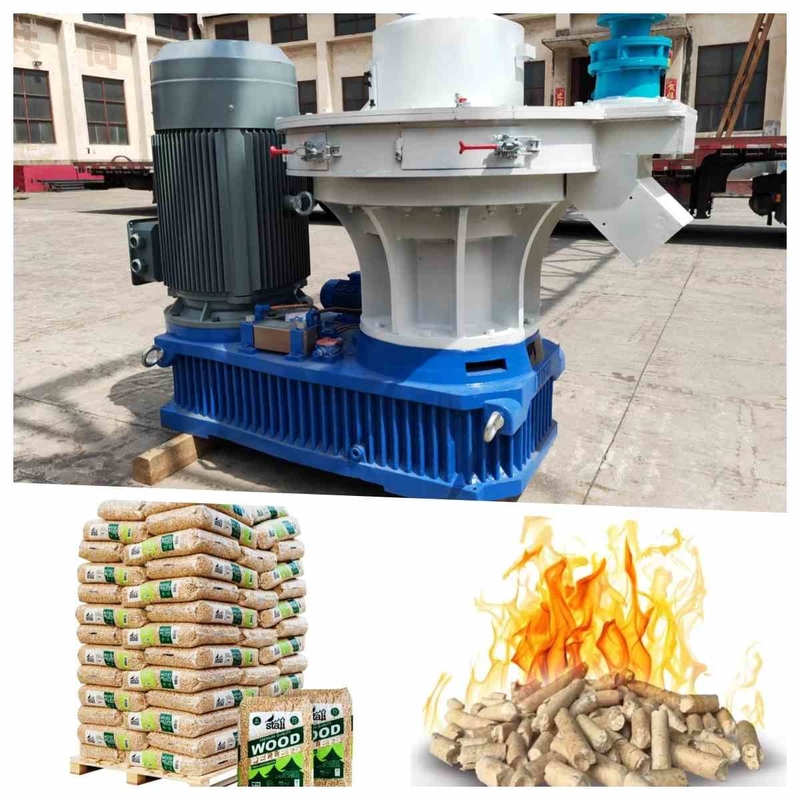 800-1000kg/H কাঠের পিলেট মিল মেশিন নারকেল চিনাবাদামের ভুসি রিং ডাই পেলেট মিল