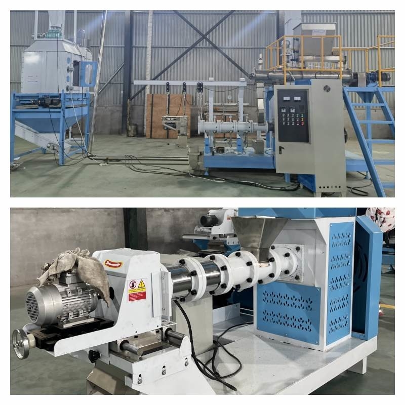 5.5-160KW ড্রাই টাইপ ফিশ ফিড এক্সট্রুডার নিরাপদ ছোট ফিশ ফিড মেকিং মেশিন