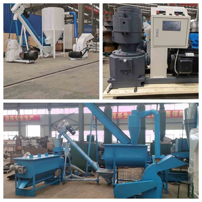 ফ্ল্যাট ডাই ফিড পেলেট মেকার 300kg/H -1000Kg/H ছোট প্রাণী ফিড পেলেট উত্পাদন লাইন