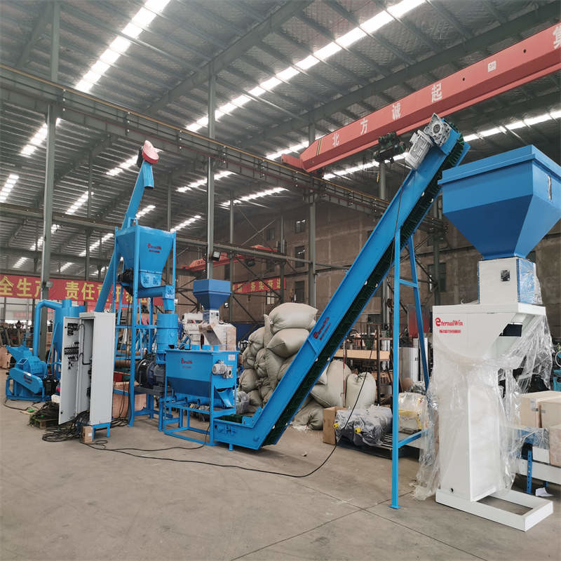 500-1000kg/H কাঠের পেললেট উত্পাদন লাইন / বায়োমাস পেললেট উত্পাদন লাইন 87KW