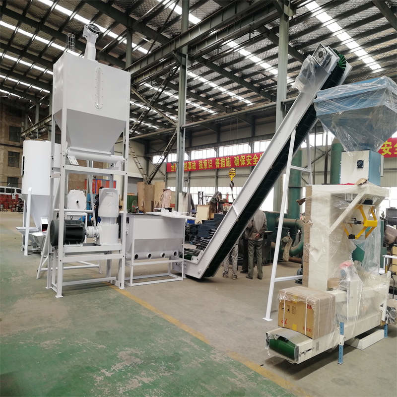 পশু খাদ্য পেল্ট উত্পাদন লাইন 500-1000kg/H 62KW 17*5*5.5m