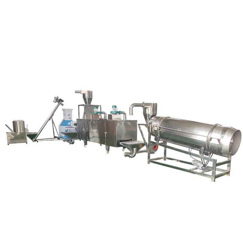φ60-φ175mm স্ক্রু ব্যাসার্ধ সহ 1-2t/h ক্ষমতা ভাসমান ফিড উত্পাদন লাইন