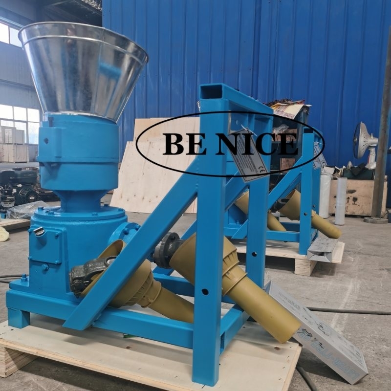 80-1000kg/h উৎপাদনের জন্য 2 রোলার এবং 4 মিমি ডাই সহ উচ্চ ক্ষমতা PTO পেললেট মিল