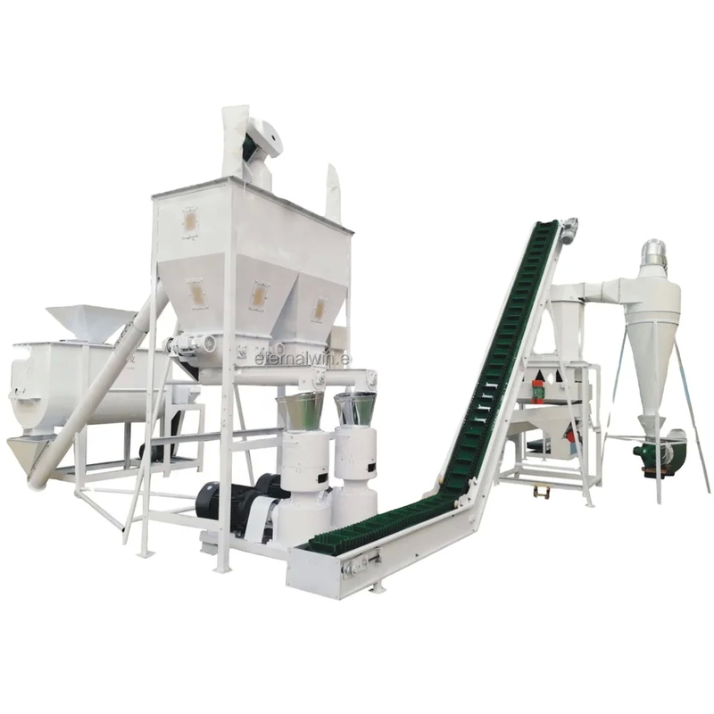 ব্লেড পরিধান অংশ এবং Pelletizing সিস্টেমের সাথে সাশ্রয়ী মূল্যের কাঠের পেললেট উত্পাদন লাইন