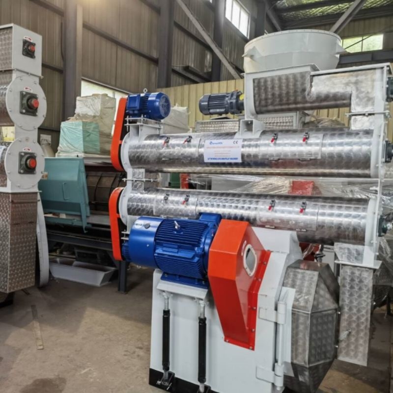 একক কন্ডিশনার সহ HKJ-250 হাঁস-মুরগি ফিড পেললেট মিল পেললেট মিল মেশিন রিং ডাই ফিড পেললেট মেশিন