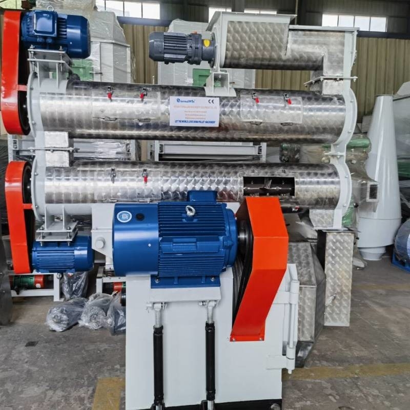 একক কন্ডিশনার সহ HKJ-250 হাঁস-মুরগি ফিড পেললেট মিল পেললেট মিল মেশিন রিং ডাই ফিড পেললেট মেশিন
