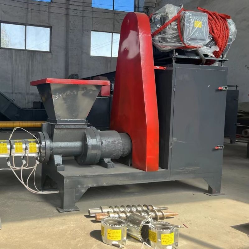 জ্বালানি এবং বারবিকিউর জন্য 24 মাসের ওয়ারেন্টি সহ 300-350 কেজি/ঘণ্টা ক্ষমতা সম্পন্ন 22 কিলোওয়াট পাওয়ার বায়োমাস ব্রिकेटিং মেশিন