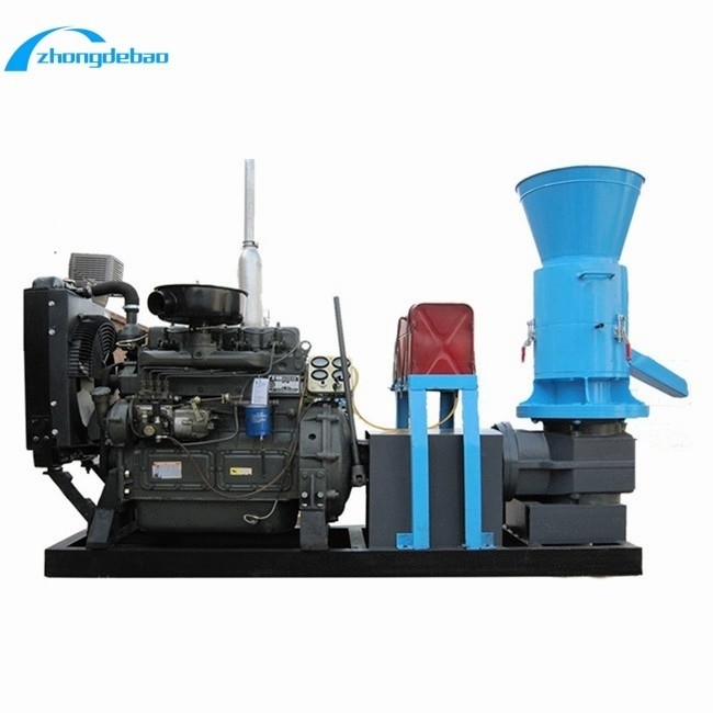 ডিজেল ইঞ্জিন পাওয়ার টাইপ 10HP পশু খাদ্য পেল্ট প্রক্রিয়াকরণ মেশিন 90-120kg/h আউটপুট ফিড পেল্ট তৈরির মেশিন