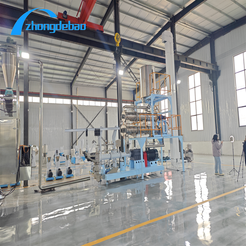 Extruder Floating Fish Feed Production Line Using Corn Raw Materials Producing Pillow Or Bread Shape Briquettes For Aquaculture
