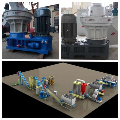 Pellets Plant 12mm উল্লম্ব রিং ডাই Pellet Machine হার্ডউড পেলেট মিল ধানের তুষ